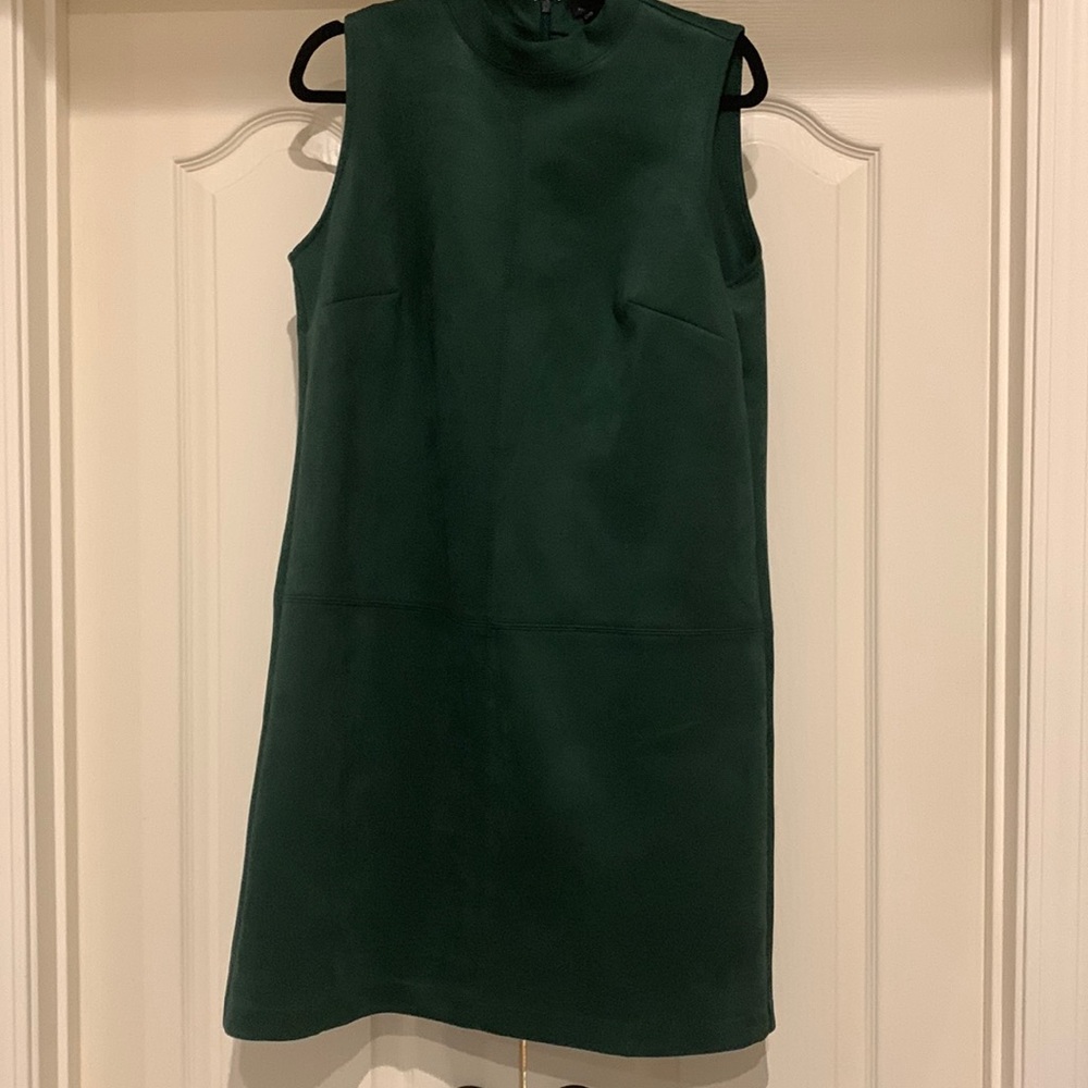 Ann Taylor faux suede green dress size 12
